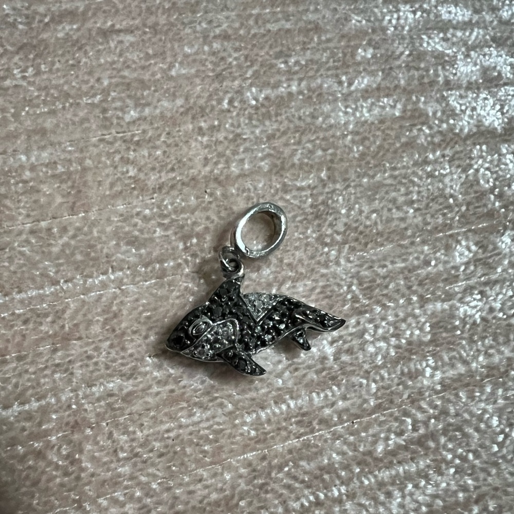 Zales black diamond pendant, Orca